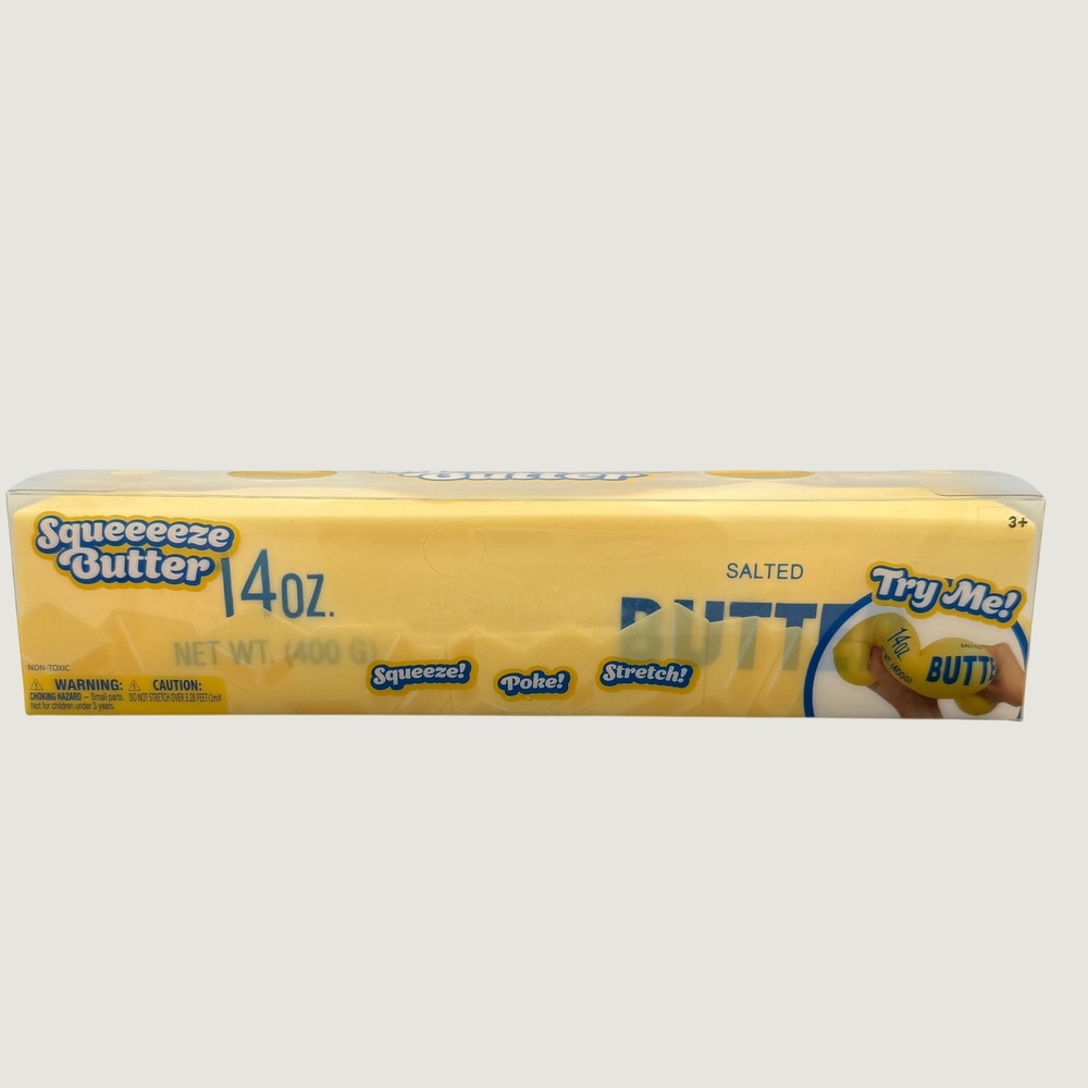 Giggle Zone Squeeeeze Butter 14oz Salted Yellow Squishy Fidget Toy Sunny Days